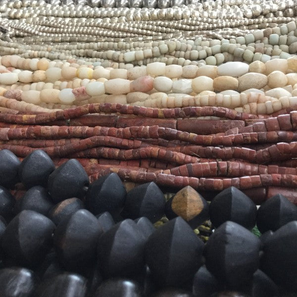 Lou's wood, stone and antique glass