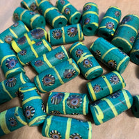 Teal  Mille Fiori Bead