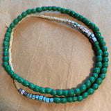 Antique Green Glass Beads, 1700's