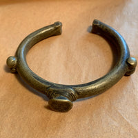 Vintage Brass Cuff Bracelet, Nigeria