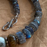 Labradorite & Antique Silver Necklace by Ruth