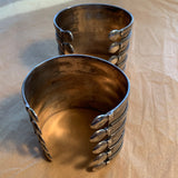 Pair of Wide Silver Cuffs, Afghanistan