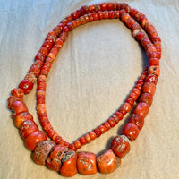 Large Strand Coral Beads, Nigeria