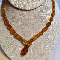 Antique Snake Glass Bead Necklace