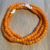 Java Matte Opaque Orange Glass Beads