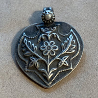 Silver Floral Pendant,  India