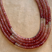 3.5mm Red Andesite Faceted Rondelles