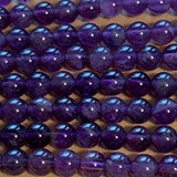 4mm Round Amethyst Beads