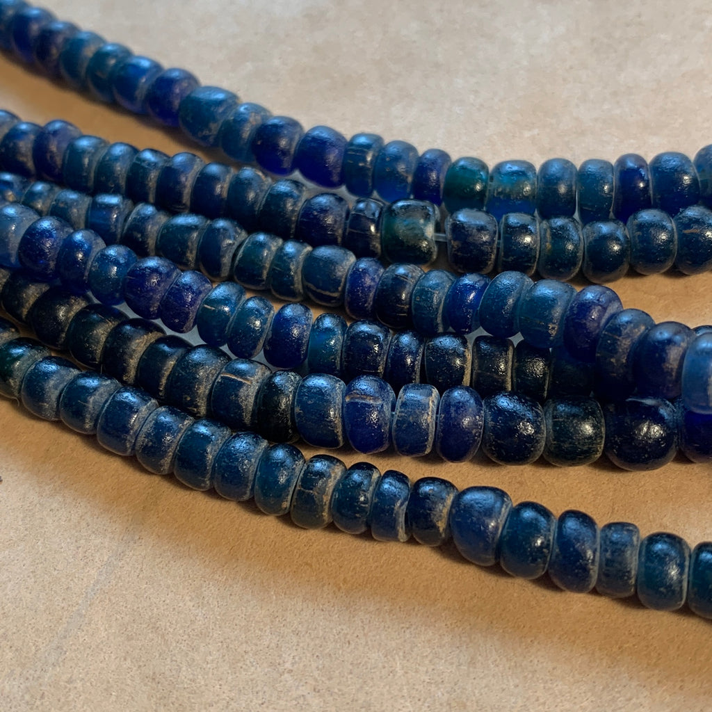 Ancient Cobalt Blue Tradewind Glass Beads1
