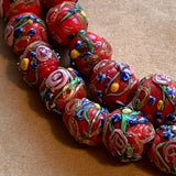 Antique Red Venetian Wedding Cake Beads