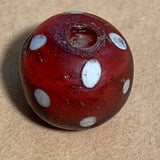 Darker Red Venetian Eye Beads, Strand