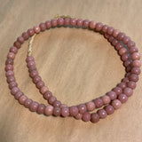 Pink Round Pressed Glass Beads