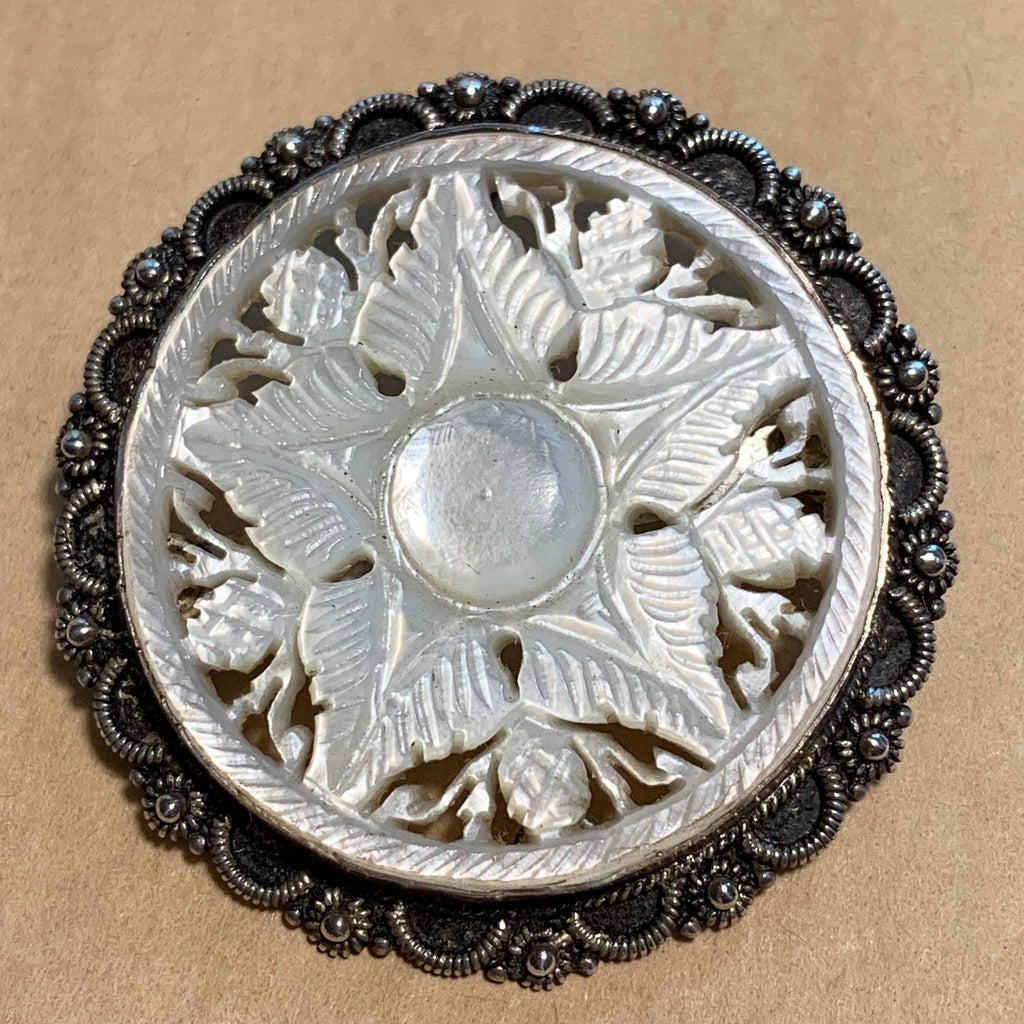 Vintage Mother of Pearl Brooch, Israel