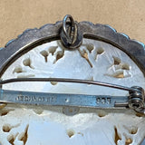 Vintage Mother of Pearl Brooch, Israel