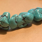 Large Turquoise Nugget Beads