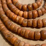 5-Strand of Orange Antique Uzbek Coral Necklace