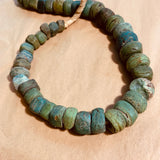 Green & Blue Hebron Glass Beads