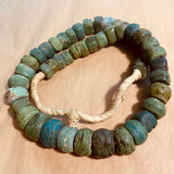 Green & Blue Hebron Glass Beads