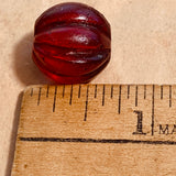 Red Vaseline Melon Bead