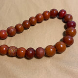 Large Yellow-Heart Beads, Long Strand