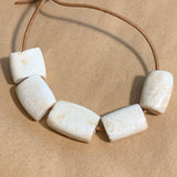 5 Antique Shell Beads, Nigeria