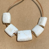 5 Antique Shell Beads, Nigeria