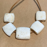 5 Antique Shell Beads, Nigeria