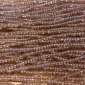 Vintage Transparent Peach Pink Czech Seed Beads, 12º