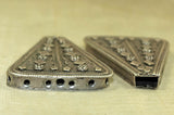 Pair of Detailed Coin Silver Flat Cones from Yemen