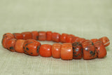 Impressive Strand of 24 Small Berber Red Coral Beads