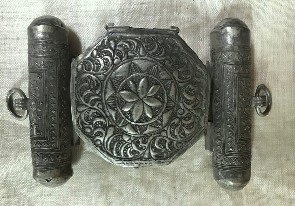 Large Antique Prayer Box Pendant from India