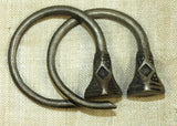 Vintage Tuareg Silver Hoop Earrings