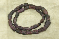 Roughly faceted Ruby Beads