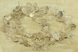 Strand of Termilated Quartz rough cut beads