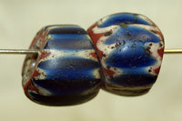 Pair of rare 7-Layer Venetian Chevron Beads from the 1600s