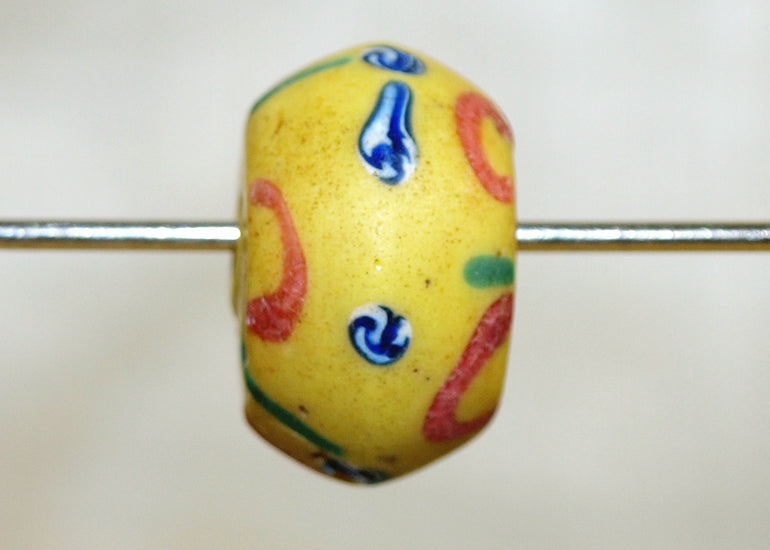 Yellow Venetian Bicone with Design