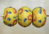 Yellow Venetian Bicone with Design