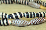 Antique Venetian Striped Glass Beads