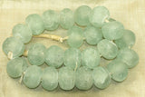 ginormous transparent green Glass Beads from Ghana