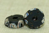 Antique Eja Beads, Black with Stripes
