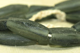 Dusty Gray Glass Beads, Indonesia