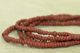 Small Ancient Brick Red Tradewind Beads