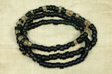 Antique Black and Clear Bonda Beads from India