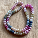 Multi-Color Sapphire Faceted Rondelles