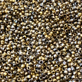 Steel Cut Beads from France: Silver & Bronze Mix