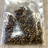 Steel Cut Beads from France: Silver & Bronze Mix