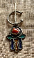 Moroccan Enameled Mini-Fibula