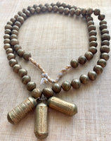 10mm Round Yoruba  Brass Beads, Strand