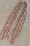 Vintage Pink Japanese Glass Beads, Necklace