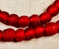 10mm Bright Red Recycled Glass